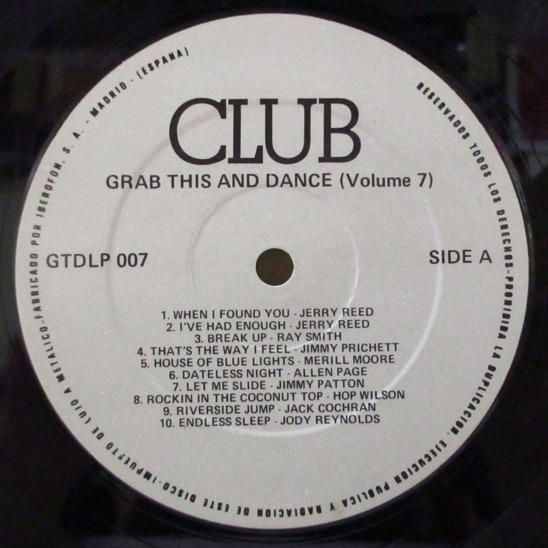 V.A. (50's & 60's R&B/ロカビリー人気コンピ)  - Grab This & Dance Vol.7 (UK オリジナル LP)