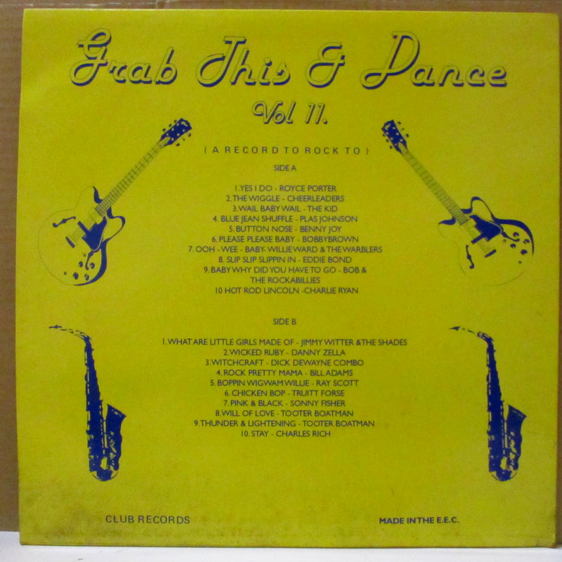V.A. (50's & 60's R&B/ロカビリー人気コンピ)  - Grab This & Dance Vol.11 (UK オリジナル LP)