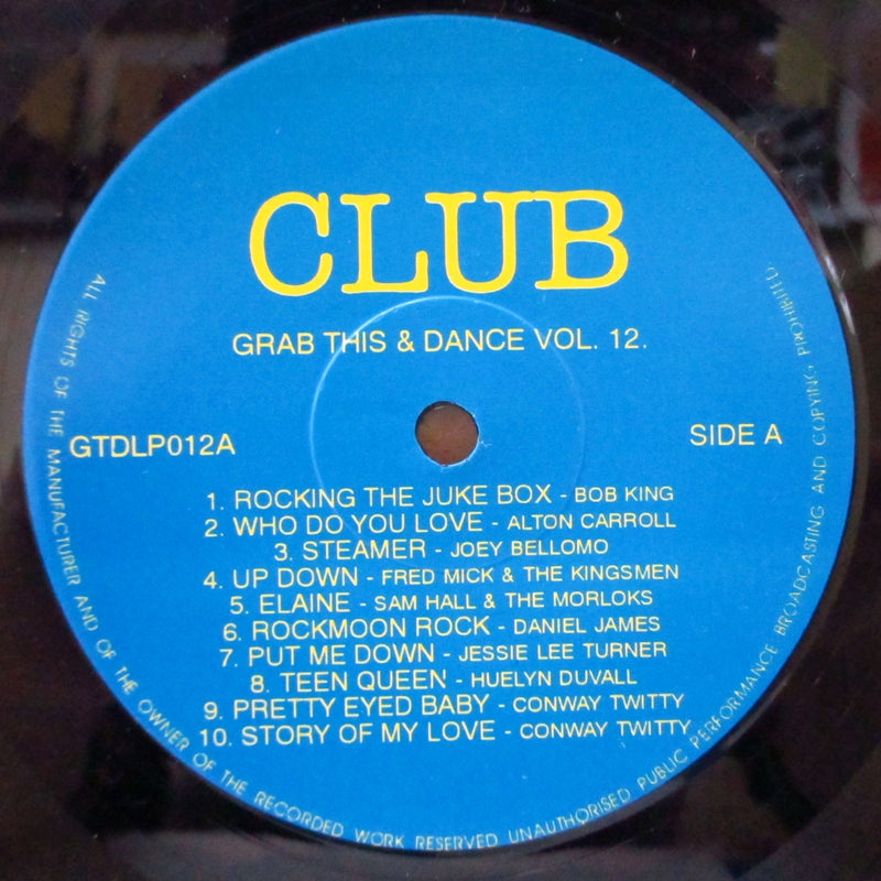 V.A. (50's & 60's R&B/ロカビリー人気コンピ)  - Grab This & Dance Vol.12 (UK オリジナル LP/青ラベ)