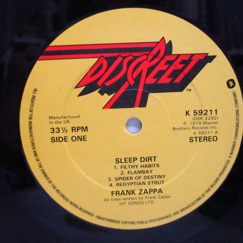 FRANK ZAPPA (フランク・ザッパ) - Sleep Dirt (UK Orig.LP/Yellow Lbl.)