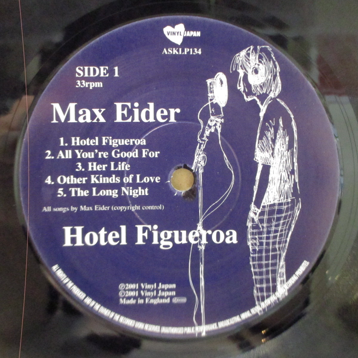 MAX EIDER (マックス・イーダー) -- Hotel Figueroa (UK オリジナル LP/サイン入り)