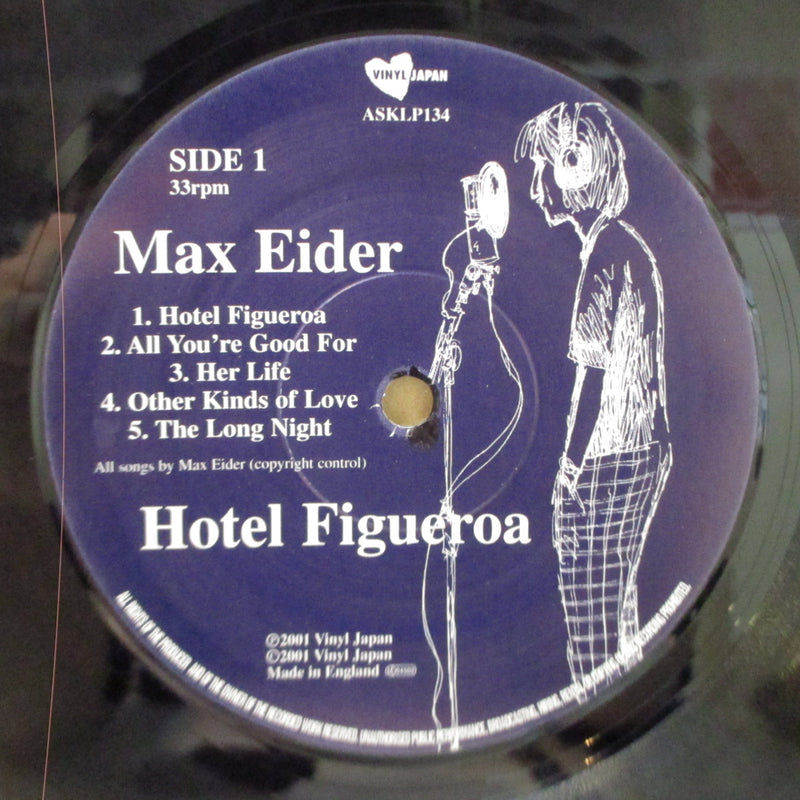 MAX EIDER (マックス・イーダー) -- Hotel Figueroa (UK オリジナル LP/サイン入り)