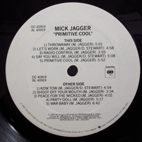 MICK JAGGER - Primitive Cool (US:Orig.)