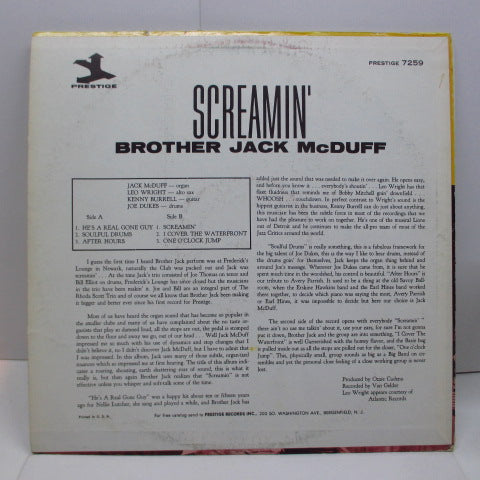 BROTHER JACK McDUFF-Screamin '(US '72 Reissue Stereo)