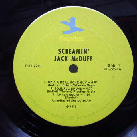 BROTHER JACK McDUFF - Screamin' (US '72 Reissue Stereo)