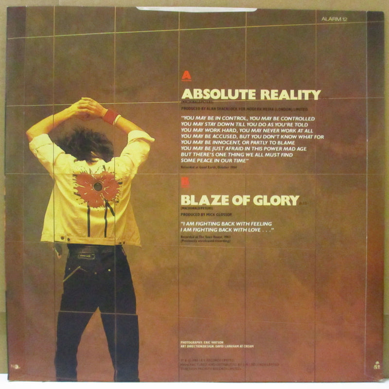 ALARM, THE (ジ・アラーム)  - Absolute Reality (UK オリジナル 12")