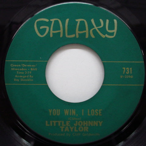 LITTLE JOHNNY TAYLOR - You Win, I Lose / Nightingale Melody