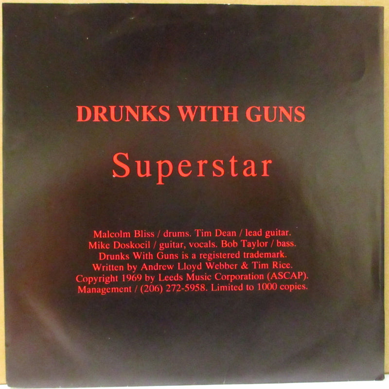 DRUNKS WITH GUNS (ドランクス・ウィズ・ガンズ)  - Superstar (US 900 Ltd.7")