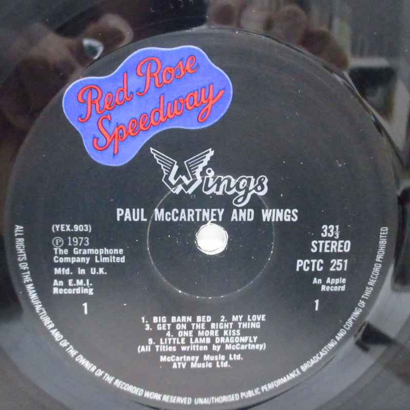 PAUL McCARTNEY & WINGS (ポール・マッカートニー & ウィングス)  - Red Rose Speedway (UK オリジナル「Wingsロゴ有ラベ」 LP+ブックレット/点字エンボス加工マット見開ジャケ)