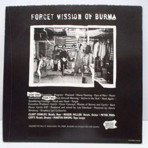 MISSION OF BURMA (ミッション・オブ・バーマ)  - Forget (US Re Black Vinyl LP)