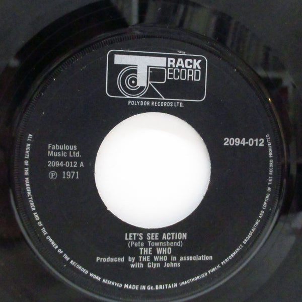 WHO (フー)  - Let's See Action (UK Orig.Big Hole Centre 7")