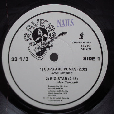 NAILS, THE (The Ravers) - Cops Are Punks (US Orig.7"+The Nails Stamped PS)