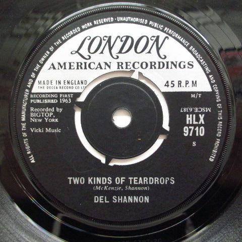 DEL SHANNON - Two Kinds Of Teardrops (UK Orig.)