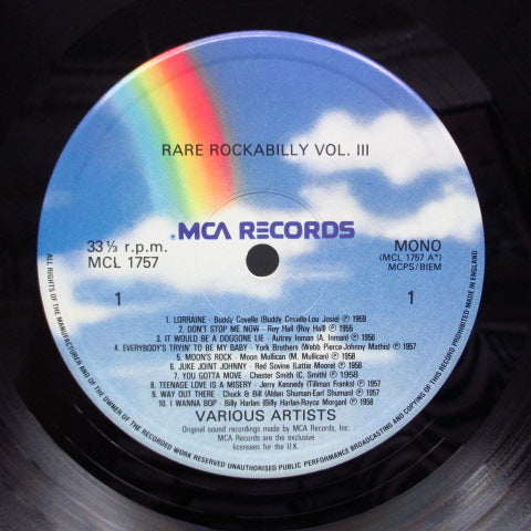 V.A. - Rare Rockabilly Vol.3 (UK '89 Re Mono LP)