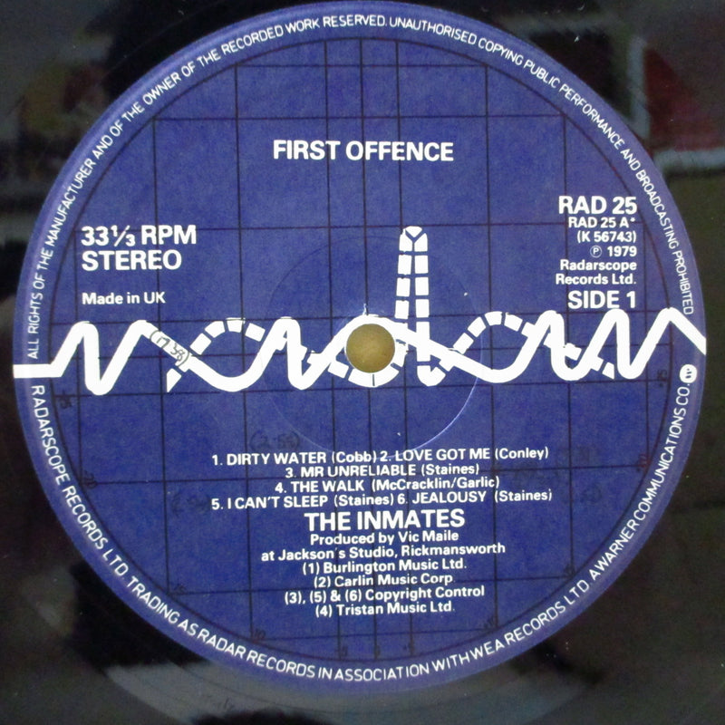 INMATES (インメイツ)  - First Offence (UK オリジナル LP)
