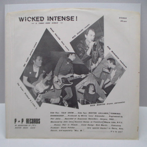 PASTICHE (パスティーシュ) - Wicked Intense! (US オリジナル 7"+マット・ソフト紙ジャケ、初回バッジ付)