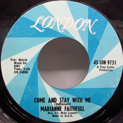 MARIANNE FAITHFULL - Come And Stay With Me (US Re)