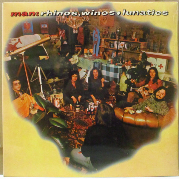 MAN (マン)  - Rhinos, Winos, And Lunatics (UK オリジナル・クレジット単一表記ラベLP/両面コーティング見開きジャケ)
