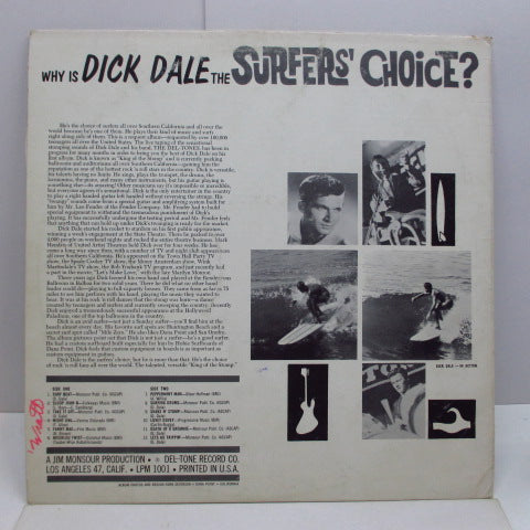 DICK DALE - Surfers' Choice (1st) (US '62 2nd Press Mono LP+US Orig.Autographed CVR）