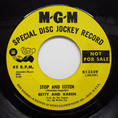 BETTY AND KAREN - Stop And Listen (Promo)