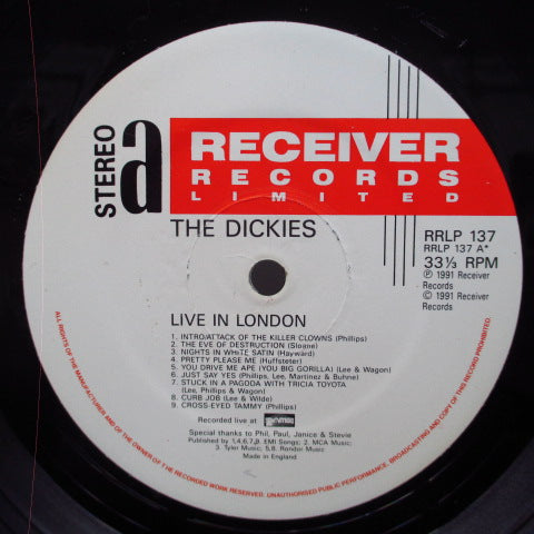 DICKIES, THE (ザ・ディッキーズ) - Live In London - Locked 'N' Loaded (UK Orig.LP/Color CVR)