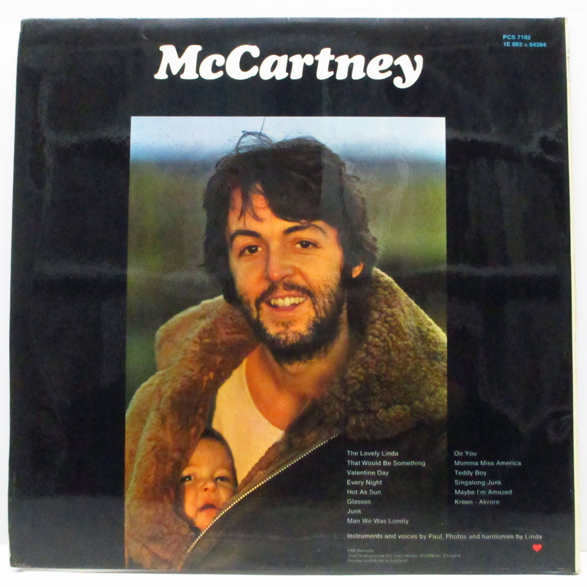 PAUL McCARTNEY (ポール・マッカートニー)  - McCartney (UK オリジナル「濃緑ラベ」LP/全面コーティング見開ジャケ#2) 