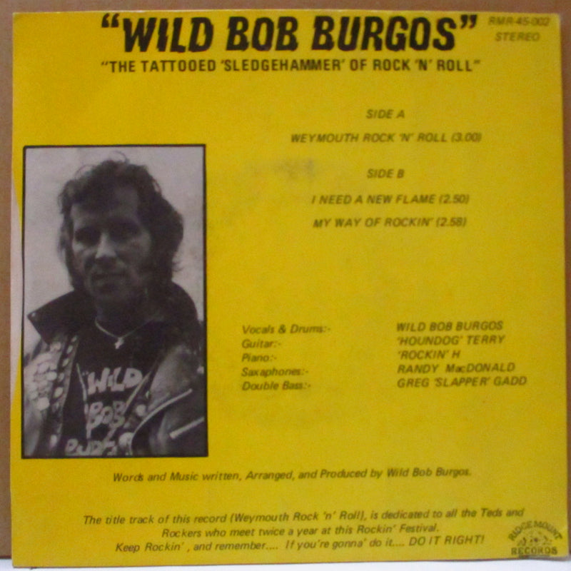 WILD BOB BURGOS (ワイルド・ボブ・バーゴス)  - Weymouth R&R +2 (UK 限定 7")