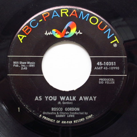 ROSCO GORDON - As You Walk Away (Orig)