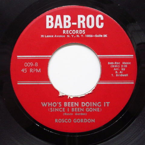 ROSCO GORDON - Who's Been Doing It (Orig)