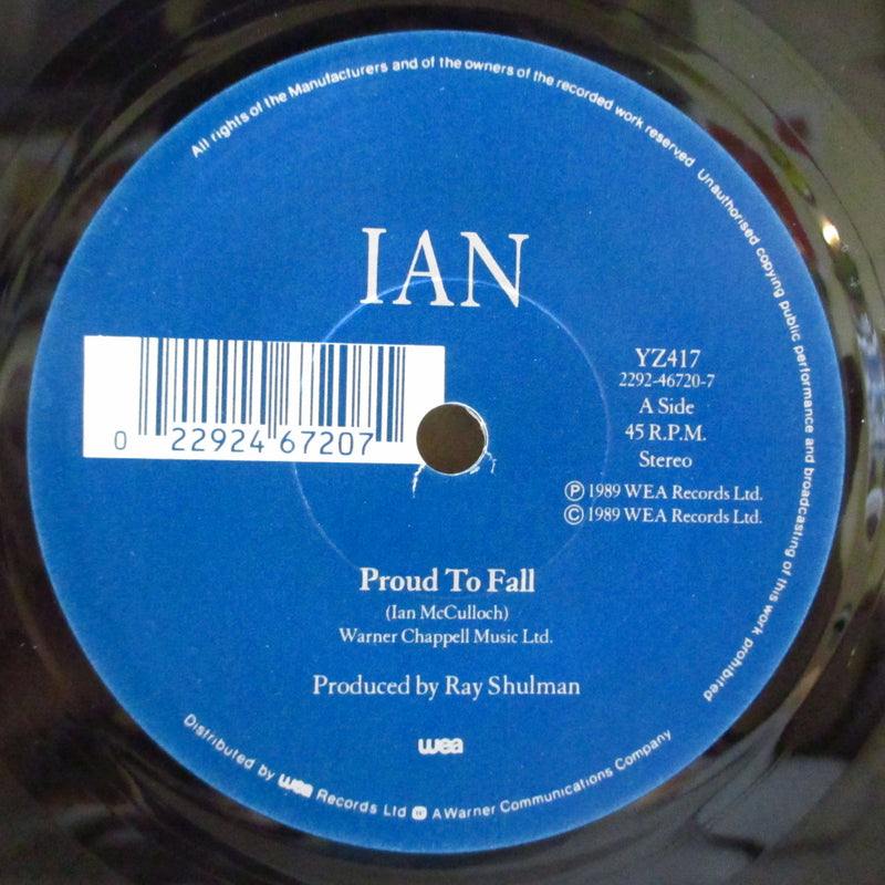 IAN McCULLOCH (イアン・マッカロク)  - Proud To Fall (UK Orig.7"+Promo Stickered PS)