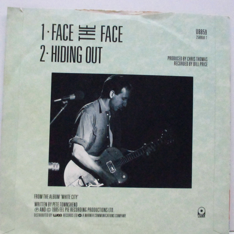 PETE TOWNSHEND (ピート・タウンゼント)  - Face The Face (UK オリジナル 7"+PS)