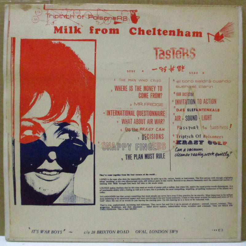 MILK FROM CHELTENHAM (ミルク・フロム・チェルトナム)  - Triptych Of Poisoners (UK 300枚限定ブルーヴァイナル LP+インサート/ハンドメイドジャケ)