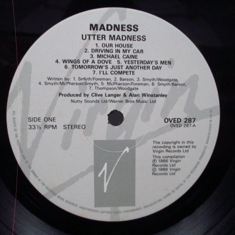 MADNESS (マッドネス) - Utter Madness (UK Reissue LP)