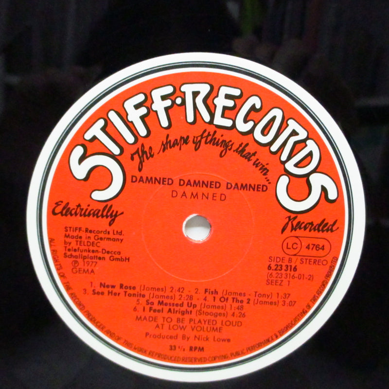 DAMNED, THE (ザ・ダムド)  - Damned Damned Damned (German 80's 再発「赤ラベ」LP/表面コーティングジャケ)