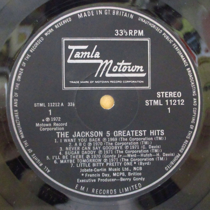 JACKSON 5 (ジャクソン・ファイヴ)  - Greatest Hits (UK オリジナル・ステレオ LP/両面コーティングジャケ)
