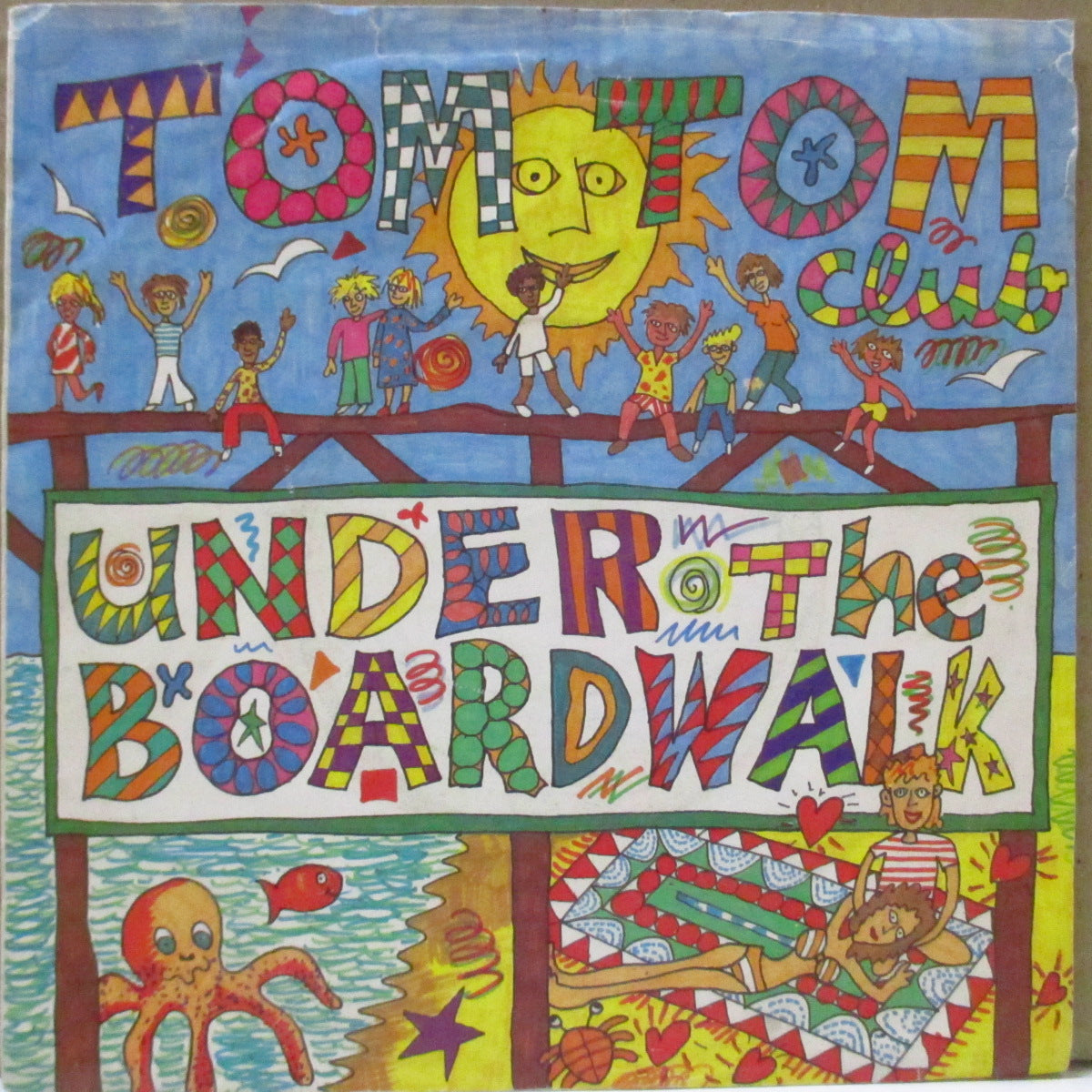 TOM TOM CLUB (トム・トム・クラブ)  - Under The Boardwalk (UK オリジナル「ラウンドセンター 」7インチ+光沢ソフト紙ジャケ)