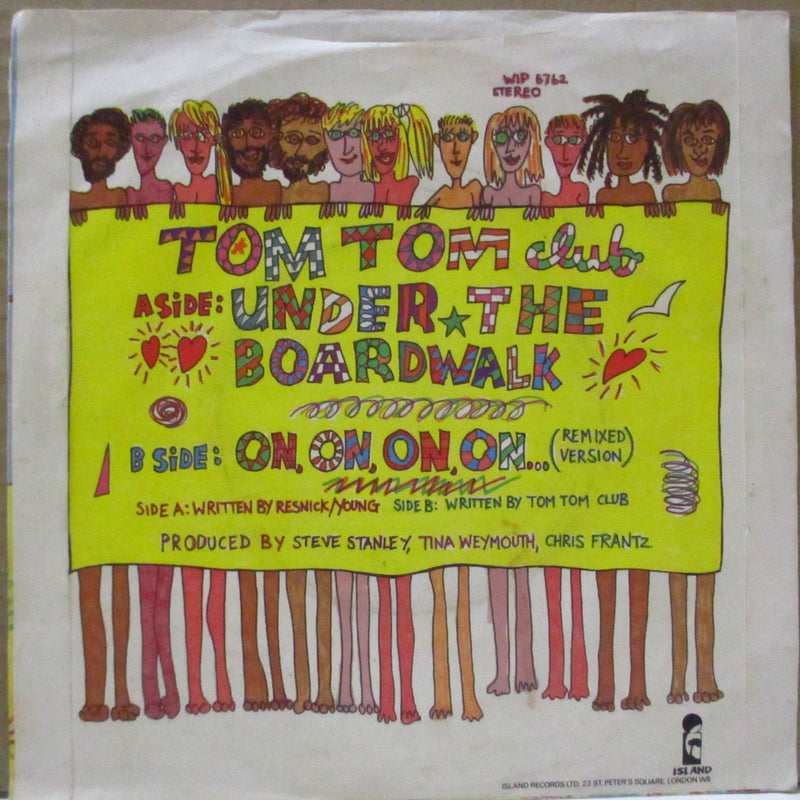 TOM TOM CLUB (トム・トム・クラブ)  - Under The Boardwalk (UK オリジナル「ラウンドセンター 」7インチ+光沢ソフト紙ジャケ)