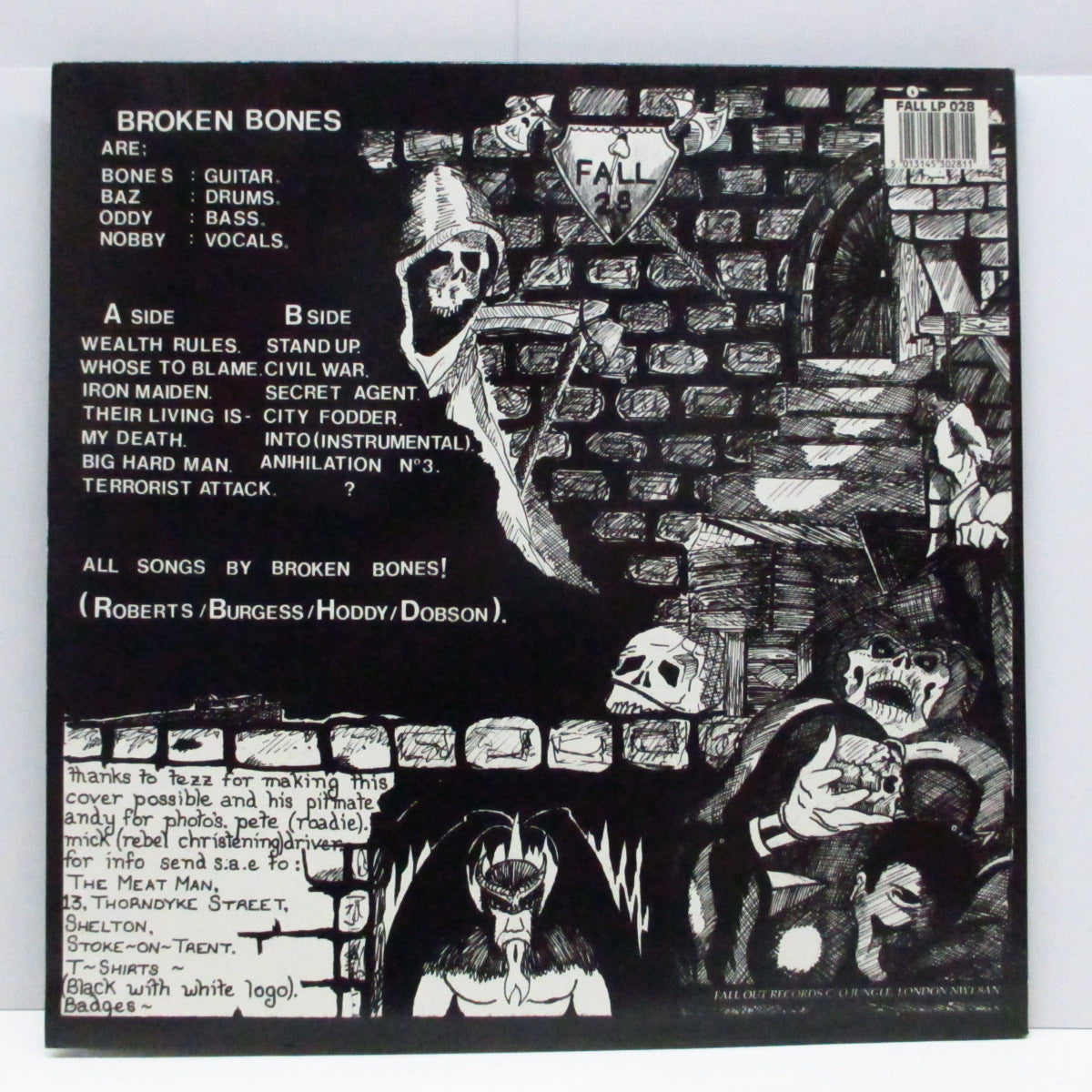 BROKEN BONES (ブロークン・ボーンズ)  - Dem Bones! (UK Ltd.Red Vinyl LP/Stickered GS)