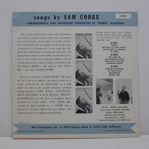 SAM COOKE (サム・クック)  - Songs by Sam Cooke [Vol.1] (US Orig.EP)