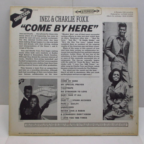 INEZ & CHARLIE FOXX (アイネズ＆チャーリー・フォックス)  - Come By Here (UK Orig.Stereo LP/CS)