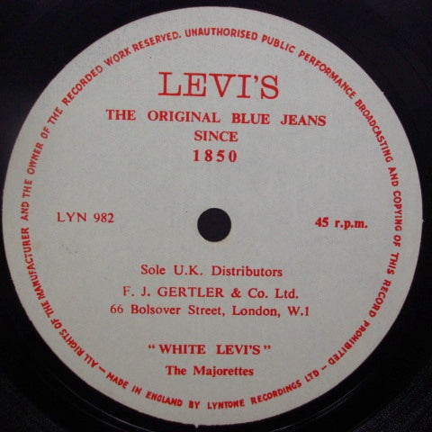 MAJORETTES - White Levi's / Please Come Back (UK Flexi)
