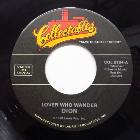 DION / DION & THE BELMONTS - Lovers Who Wander (80's Reissue)