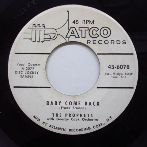 PROPHETS - Baby Come Back (Promo)