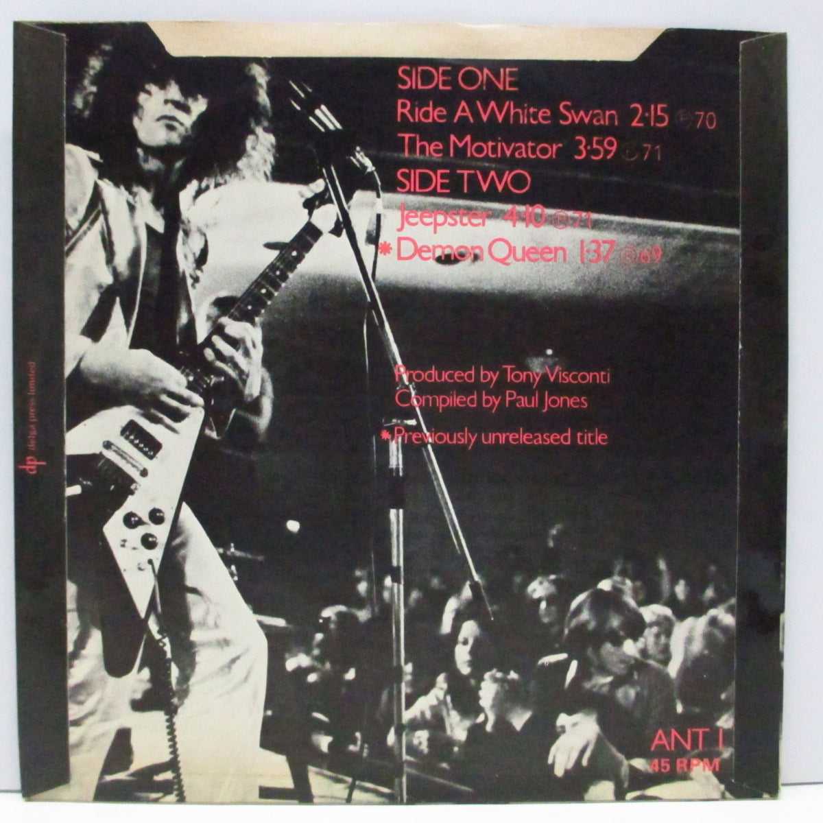 T.REX (Ｔ・レックス)  - Bolan's Best +1 (UK オリジナル 7"EP/CFS)