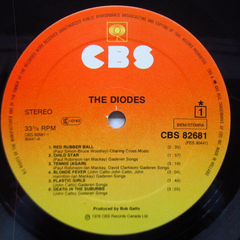 DIODES, THE (ザ・ダイオーズ)  - S.T. (Dutch Orig.LP)