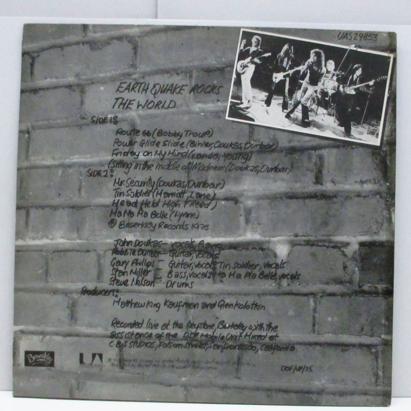 EARTH QUAKE (アース・クエイク)  - Live!! Berkeley '75 (UK Orig.LP/CS)
