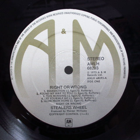 STEALERS WHEEL (スティーラーズ・ホイール) - Right Or Wrong (UK オリジナル LP+インナー)