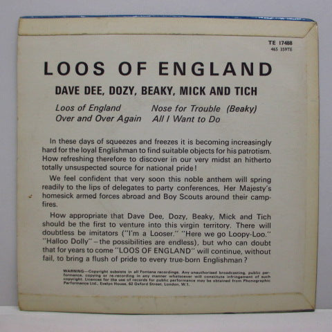 DAVE DEE, DOZY, BEAKY, MICH & TICH - Loos Of England (UK:Orig.MONO EP!)