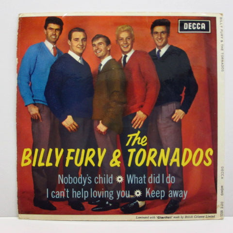 BILLY FURY & THE TORNADOS (ビリー・フューリー & トーネイドース) - Billy Fury & The Tornados (UK Orig.Mono EP+CS)