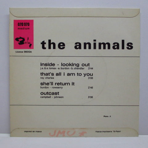 ANIMALS (アニマルズ) - Inside-Looking Out +3 (FRANCE Orig.4-Track EP/CFS)